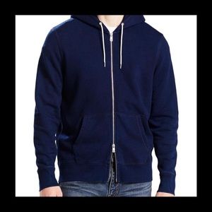 LEVI'S Men's Retro 1970s Original Zip Up Hooded Top Dark Indigo